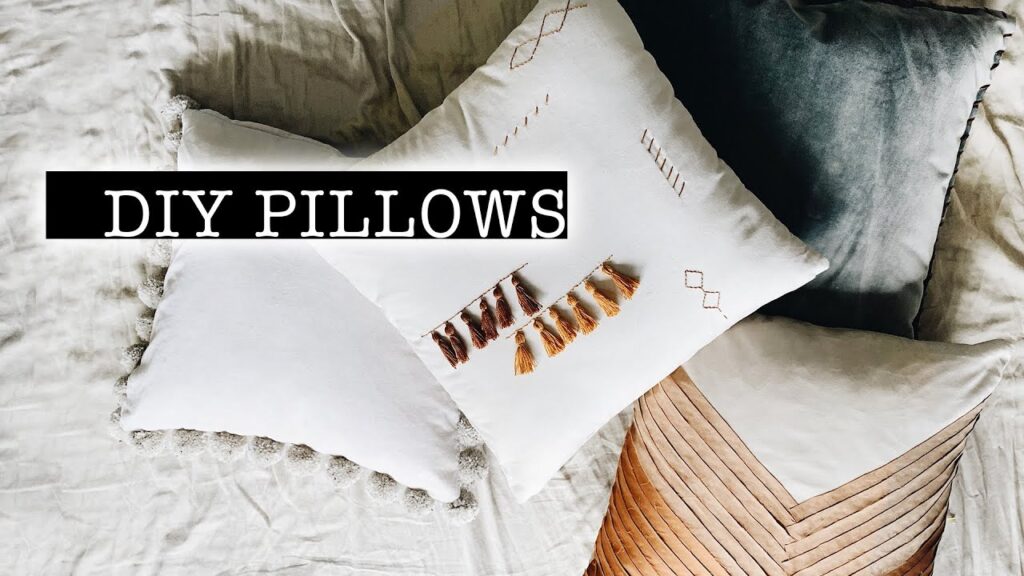 DIY THROW PILLOWS (No Sew + Aesthetic) // Living Room Makeover PART 1 | XO, MaCenna